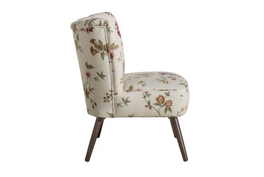 Sessel Kadisha Bezug Flachgewebe Buche nussbaum dunkel / weiß 21144