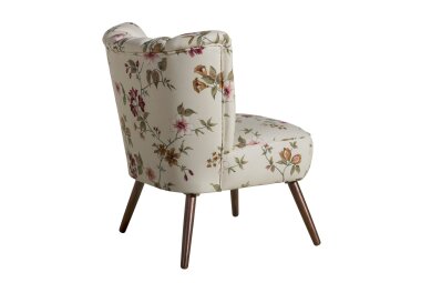 Sessel Kadisha Bezug Flachgewebe Buche nussbaum dunkel / weiß 21144