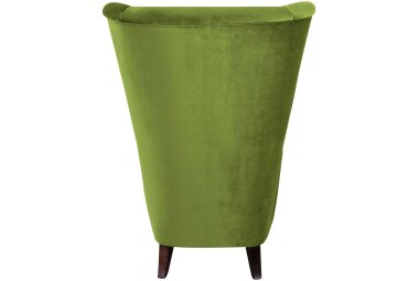 Hochlehnsessel Kailey Bezug Samtvelours Buche nussbaum dunkel / oliv 21185