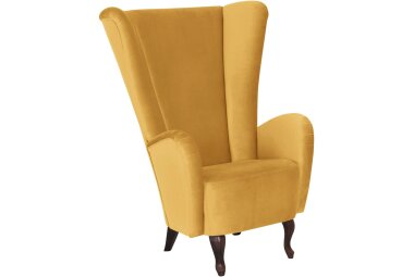 Hochlehnsessel Kailey Bezug Samtvelours Buche nussbaum...