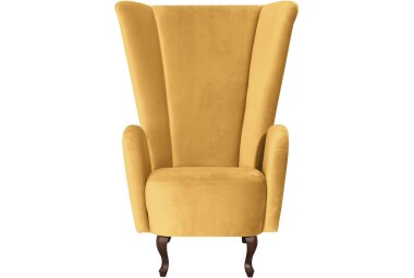 Hochlehnsessel Kailey Bezug Samtvelours Buche nussbaum...