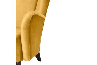 Hochlehnsessel Kailey Bezug Samtvelours Buche nussbaum dunkel / mais 21186