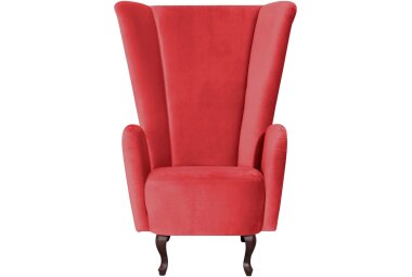 Hochlehnsessel Kailey Bezug Samtvelours Buche nussbaum...