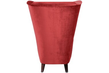 Hochlehnsessel Kailey Bezug Samtvelours Buche nussbaum dunkel / ziegel 21188