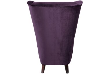 Hochlehnsessel Kailey Bezug Samtvelours Buche nussbaum dunkel / purple 21189