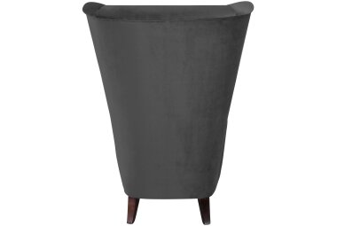 Hochlehnsessel Kailey Bezug Samtvelours Buche nussbaum dunkel / anthrazit 21190