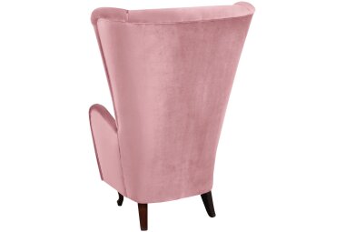 Hochlehnsessel Kailey Bezug Samtvelours Buche nussbaum dunkel / rosé 21192