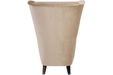 Hochlehnsessel Kailey Bezug Samtvelours Buche nussbaum dunkel / sand 21193