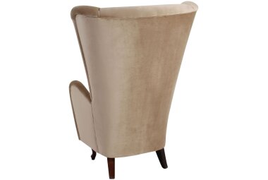 Hochlehnsessel Kailey Bezug Samtvelours Buche nussbaum dunkel / sand 21193