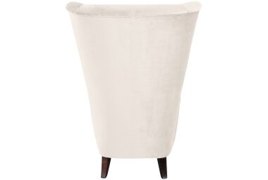 Hochlehnsessel Kailey Bezug Samtvelours Buche nussbaum dunkel / creme 21194