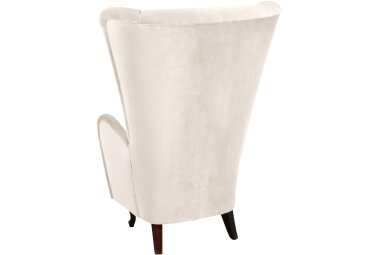 Hochlehnsessel Kailey Bezug Samtvelours Buche nussbaum dunkel / creme 21194