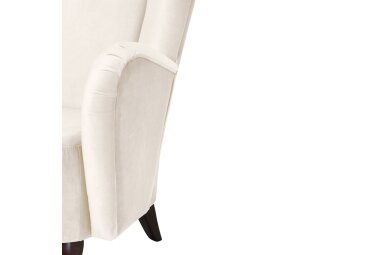 Hochlehnsessel Kailey Bezug Samtvelours Buche nussbaum dunkel / creme 21194