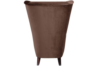 Hochlehnsessel Kailey Bezug Samtvelours Buche nussbaum dunkel / braun 21196