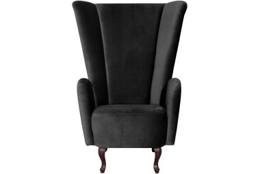 Hochlehnsessel Kailey Bezug Samtvelours Buche nussbaum...