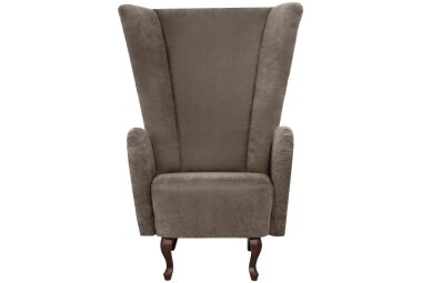 Hochlehnsessel Kailey Bezug Velourstoff Buche nussbaum...