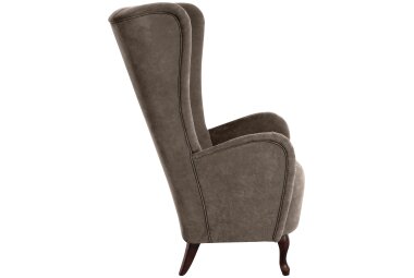 Hochlehnsessel Kailey Bezug Velourstoff Buche nussbaum dunkel / sahara 21198