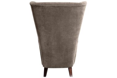 Hochlehnsessel Kailey Bezug Velourstoff Buche nussbaum dunkel / sahara 21198