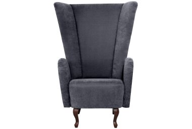 Hochlehnsessel Kailey Bezug Velourstoff Buche nussbaum...