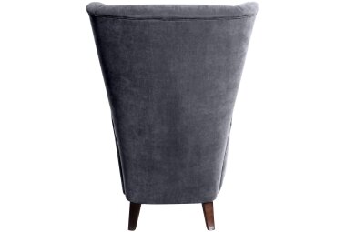 Hochlehnsessel Kailey Bezug Velourstoff Buche nussbaum dunkel / anthrazit 21199