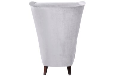 Hochlehnsessel Kailey Bezug Velourstoff Buche nussbaum dunkel / silber 21200