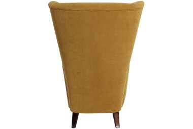 Hochlehnsessel Kailey Bezug Velourstoff Buche nussbaum dunkel / mais 21201