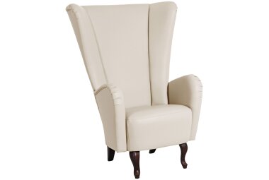 Hochlehnsessel Kailey Bezug Kunstleder Buche nussbaum...