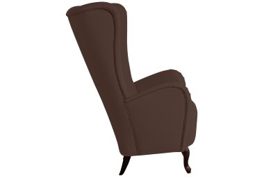 Hochlehnsessel Kailey Bezug Kunstleder Buche nussbaum dunkel / braun 21210