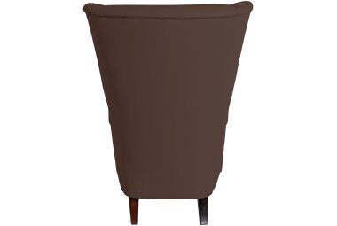 Hochlehnsessel Kailey Bezug Kunstleder Buche nussbaum dunkel / braun 21210