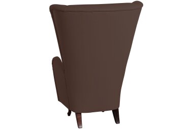 Hochlehnsessel Kailey Bezug Kunstleder Buche nussbaum dunkel / braun 21210