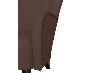 Hochlehnsessel Kailey Bezug Kunstleder Buche nussbaum dunkel / braun 21210