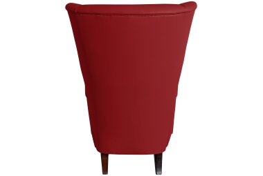 Hochlehnsessel Kailey Bezug Kunstleder Buche nussbaum dunkel / chilli 21211