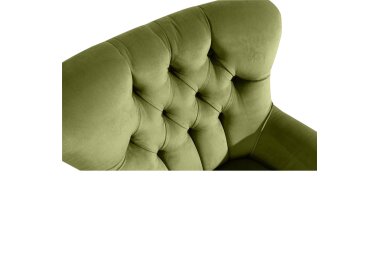 Sessel Kaiya Bezug Samtvelours Buche natur / oliv 21219