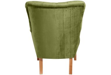 Sessel Kaiya Bezug Samtvelours Buche natur / oliv 21219