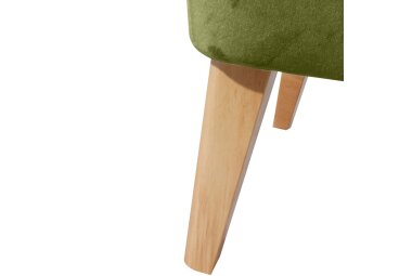 Sessel Kaiya Bezug Samtvelours Buche natur / oliv 21219