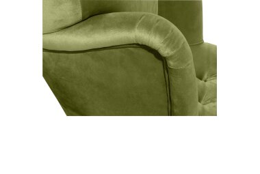 Sessel Kaiya Bezug Samtvelours Buche natur / oliv 21219