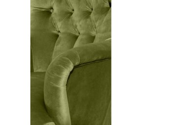 Sessel Kaiya Bezug Samtvelours Buche natur / oliv 21219