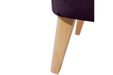 Sessel Kaiya Bezug Samtvelours Buche natur / purple 21223