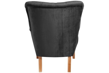 Sessel Kaiya Bezug Samtvelours Buche natur / anthrazit 21224