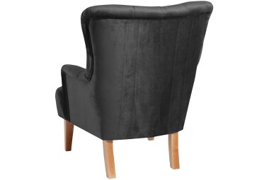 Sessel Kaiya Bezug Samtvelours Buche natur / anthrazit 21224