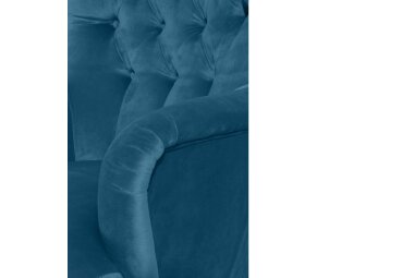 Sessel Kaiya Bezug Samtvelours Buche natur / petrol 21225