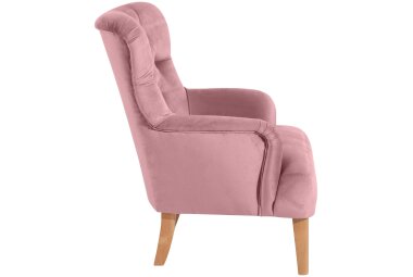 Sessel Kaiya Bezug Samtvelours Buche natur / rosé 21226