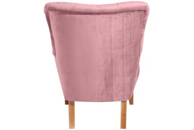 Sessel Kaiya Bezug Samtvelours Buche natur / rosé 21226