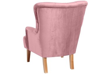 Sessel Kaiya Bezug Samtvelours Buche natur / rosé 21226