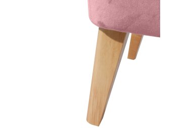 Sessel Kaiya Bezug Samtvelours Buche natur / rosé 21226