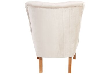 Sessel Kaiya Bezug Samtvelours Buche natur / creme 21228