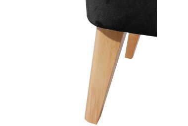 Sessel Kaiya Bezug Samtvelours Buche natur / schwarz 21231