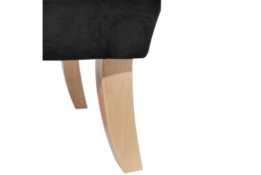 Sessel Kaiya Bezug Samtvelours Buche natur / schwarz 21231