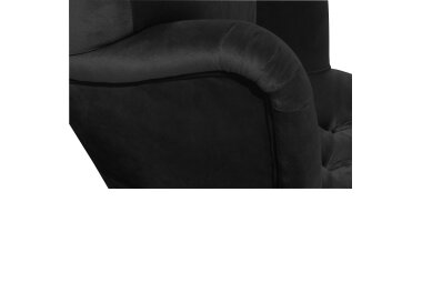 Sessel Kaiya Bezug Samtvelours Buche natur / schwarz 21231