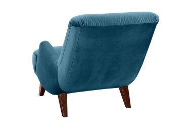 Sessel Kajsa 71x80x101 Bezug Samtvelours Buche nussbaum/petrol