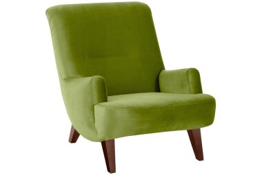 Sessel Kajsa 71x80x101 Bezug Samtvelours Buche nussbaum/oliv